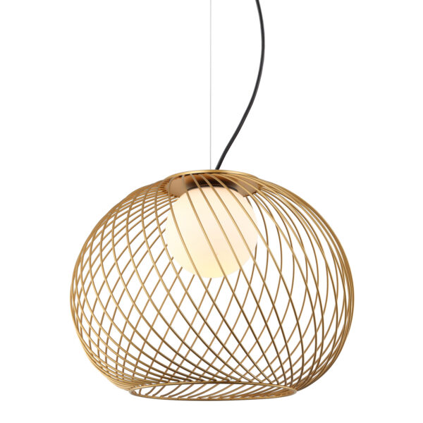 Pendant lamp Lux Clarisa 40w – modern pendant lamp in gold and steel