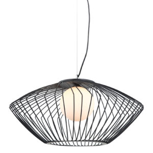 Pendant lamp Lux Zeno – modern pendant lamp in black and steel