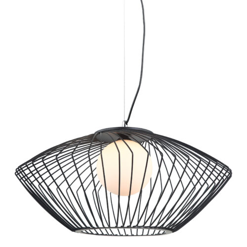 Pendant lamp Lux Zeno – modern pendant lamp in black and steel