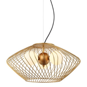 Pendant lamp Lux Zeno – modern pendant lamp in gold and steel