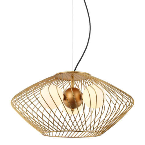 Pendant lamp Lux Zeno – modern pendant lamp in gold and steel