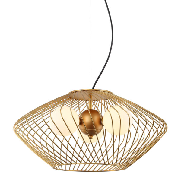 Pendant lamp Lux Zeno – modern pendant lamp in gold and steel