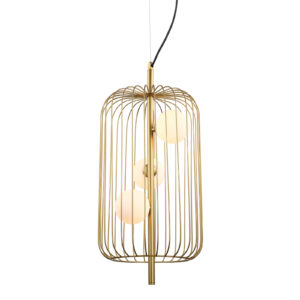 Pendant lamp Lux Hayden – modern pendant lamp in gold and steel