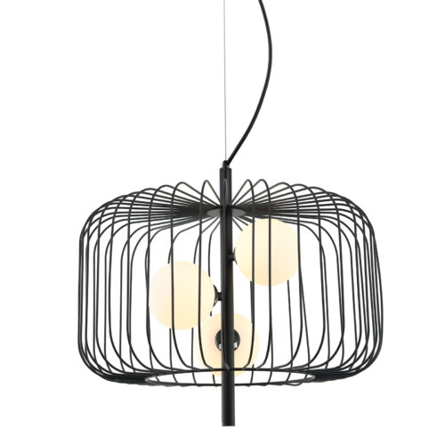 Pendant lamp Lux Daren – modern pendant lamp in black and steel