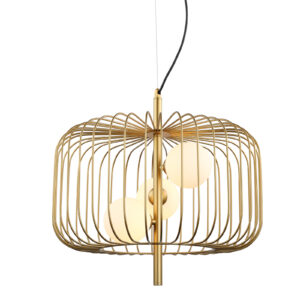 Pendant lamp Lux Daren 25w – modern pendant lamp in gold and steel