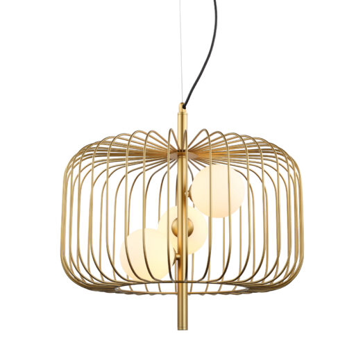 Pendant lamp Lux Daren 25w – modern pendant lamp in gold and steel