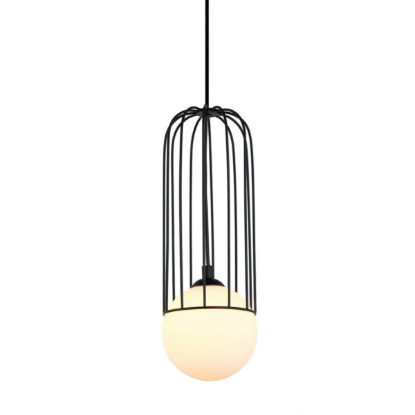 Pendant lamp Lux Simon – modern pendant lamp in black and steel