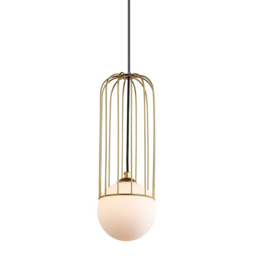 Pendant lamp Lux Simon 25w – modern pendant lamp in gold and steel