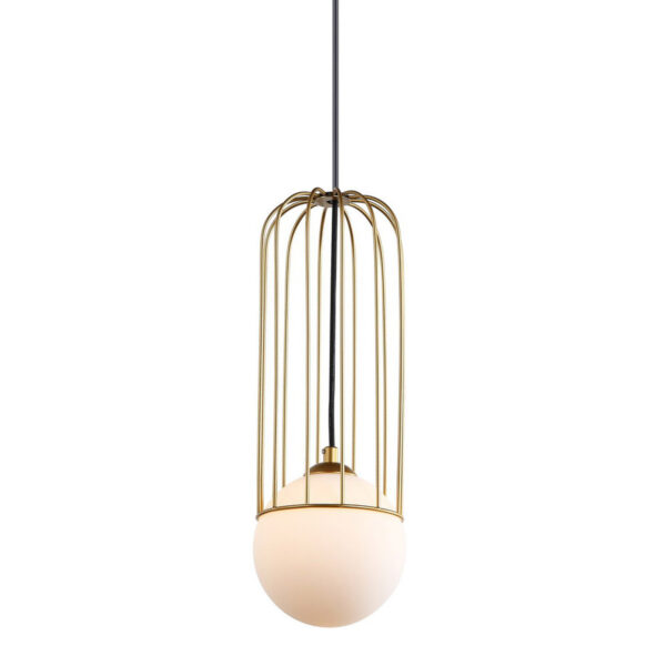 Pendant lamp Lux Simon 25w – modern pendant lamp in gold and steel