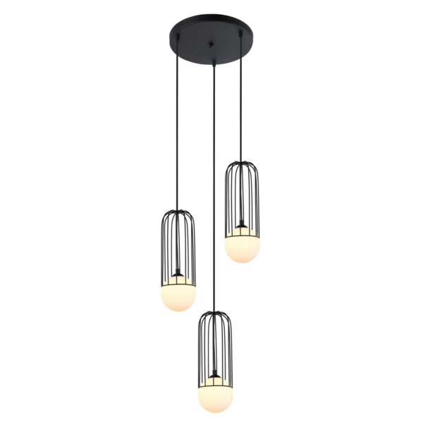 Pendant lamp Lux Simon – modern pendant lamp in black and steel