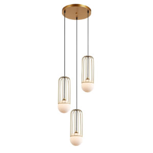 Pendant lamp Lux Simon – modern pendant lamp in gold and steel