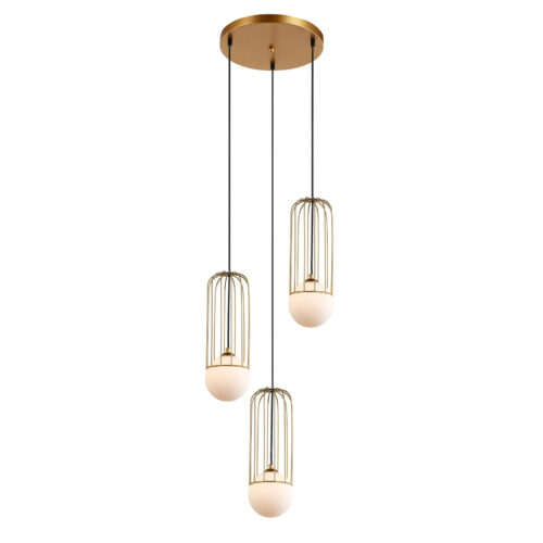 Pendant lamp Lux Simon – modern pendant lamp in gold and steel