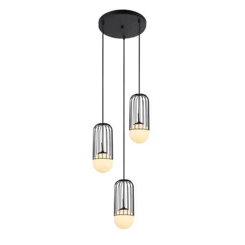 Pendant lamp Lux Matty – modern pendant lamp in black and steel