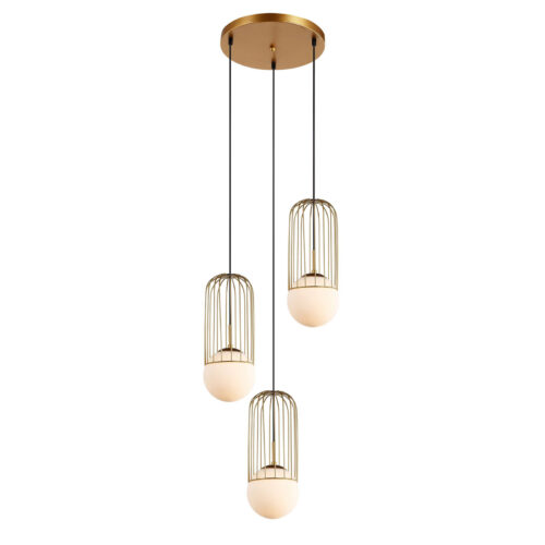 Pendant lamp Lux Matty – modern pendant lamp in gold and steel