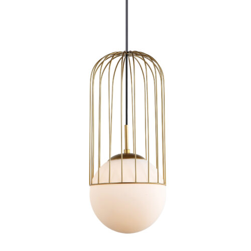 Pendant lamp Lux Matty – modern pendant lamp in gold and steel