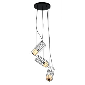 Pendant lamp Lux Coco 25w – modern pendant lamp in black and steel