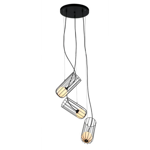 Pendant lamp Lux Coco 25w – modern pendant lamp in black and steel