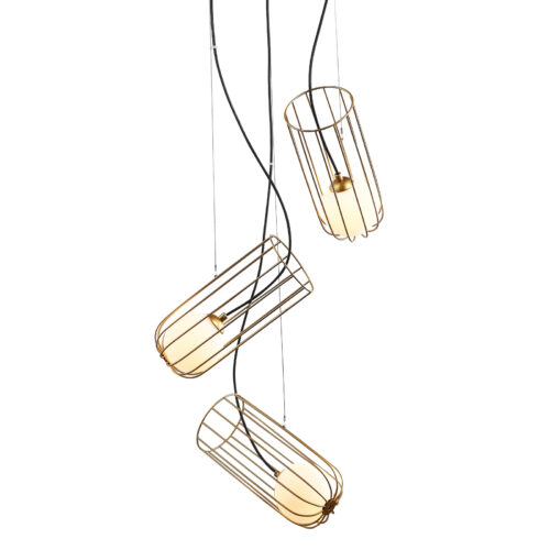 Pendant lamp Lux Coco – modern pendant lamp in gold and steel