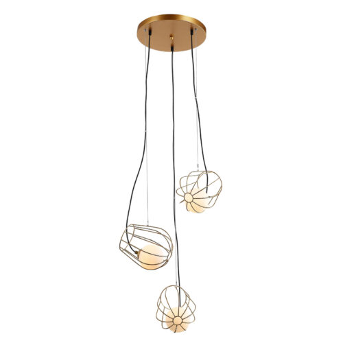 Pendant lamp Lux Melisa – modern pendant lamp in gold and steel
