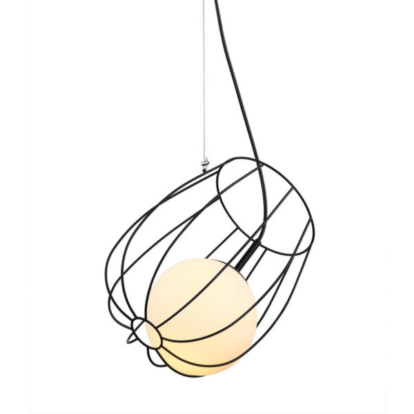 Pendant lamp Lux Melisa 40w – modern pendant lamp in black and steel