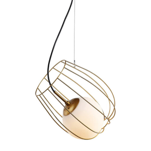 Pendant lamp Lux Melisa – modern pendant lamp in gold and steel