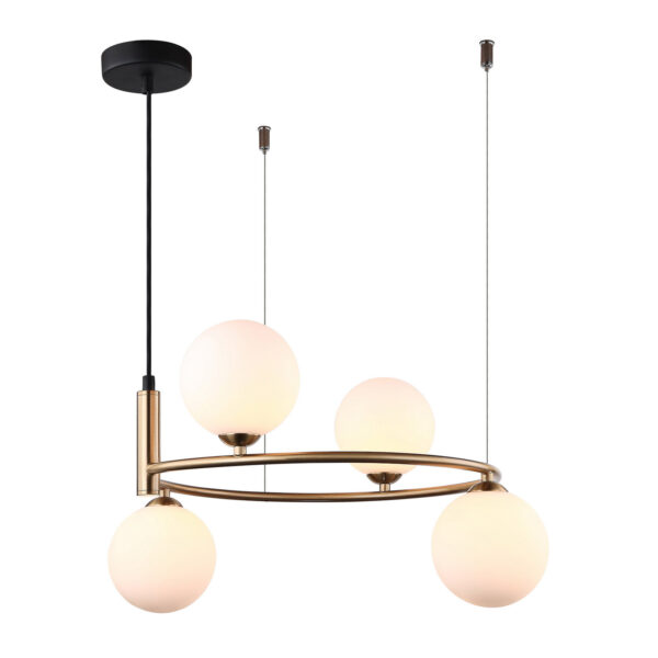 Pendant lamp Lux Amily 25w – modern pendant lamp in gold and steel
