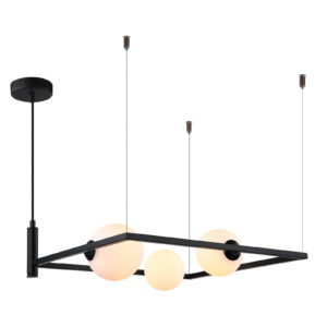Pendant lamp Lux Gareth – modern pendant lamp in black and steel