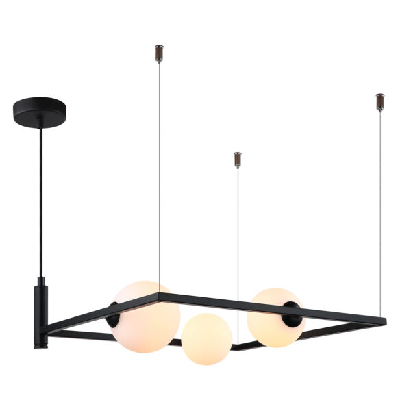 Pendant lamp Lux Gareth – modern pendant lamp in black and steel