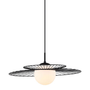 Pendant lamp Lux Sarah – modern pendant lamp in black and steel