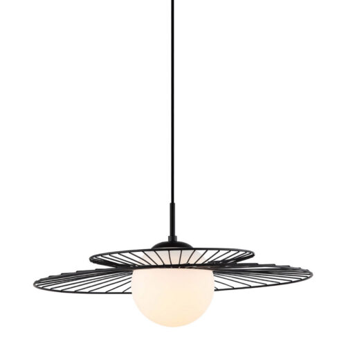 Pendant lamp Lux Sarah – modern pendant lamp in black and steel