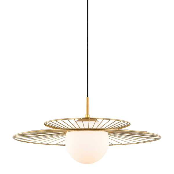Pendant lamp Lux Sarah 40w – modern pendant lamp in gold and steel