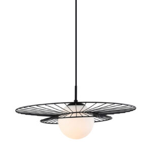 Pendant lamp Lux Alison – modern pendant lamp in black and steel
