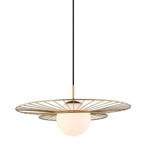 Pendant lamp Lux Alison 40w – modern pendant lamp in gold and steel