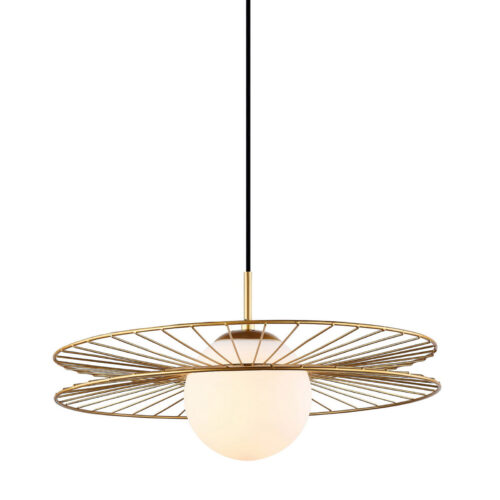 Pendant lamp Lux Sandy 40w – modern pendant lamp in gold and steel