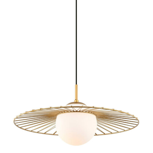 Pendant lamp Lux Sally 40w – modern pendant lamp in gold and steel