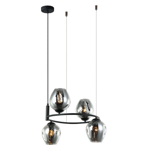 Pendant lamp Lux Roxane – modern pendant lamp in black and steel