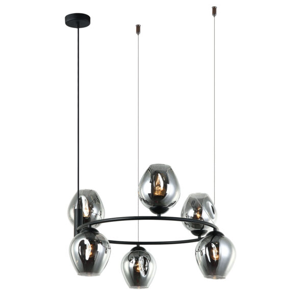 Pendant lamp Lux Roxane 40w – modern pendant lamp in black and steel