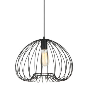 Pendant lamp Lux Meddi – modern pendant lamp in black and steel