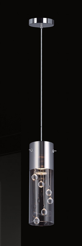 Pendant lamp Lux Cordell – modern pendant lamp in chrome and metal alloy
