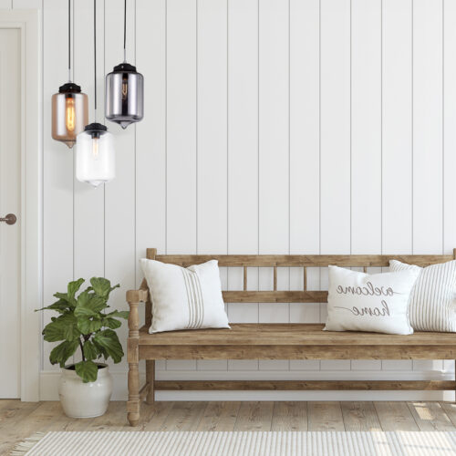 Pendant lamp Lux Tube 60w – modern pendant lamp in black and metal
