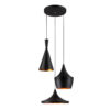 Pendant lamp Lux Pedro – modern pendant lamp in black and aluminum