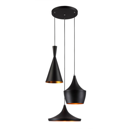 Pendant lamp Lux Pedro – modern pendant lamp in black and aluminum