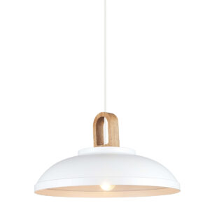 Pendant lamp Lux Danito – modern pendant lamp in white and steel