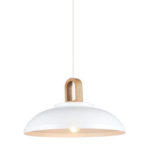 Pendant lamp Lux Danito – modern pendant lamp in white and steel