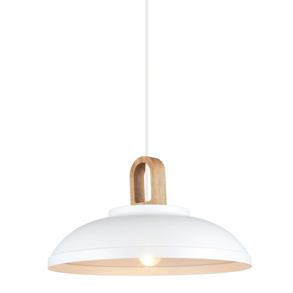 Pendant lamp Lux Danito – modern pendant lamp in white and steel