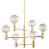 Pendant lamp Lux Veva – modern pendant lamp in gold matt and steel