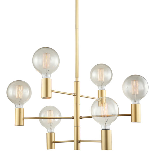 Pendant lamp Lux Veva – modern pendant lamp in gold matt and steel
