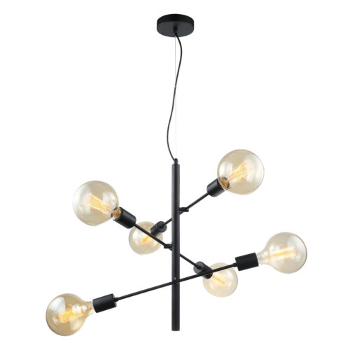 Pendant lamp Lux Madalyn – modern pendant lamp in black and steel