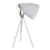 Floor lamp Lux Franklin – floor lamps in white satin sandblasted nickel and metal