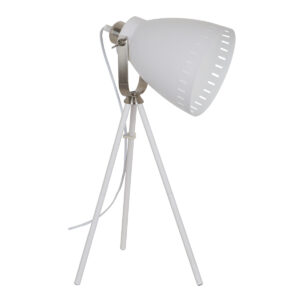 Floor lamp Lux Franklin – floor lamps in white satin sandblasted nickel and metal